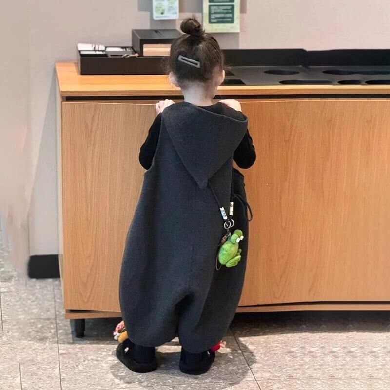 女童裤子春秋童装工装裤长裤儿童背带裤男童连体裤宝宝衣服春装