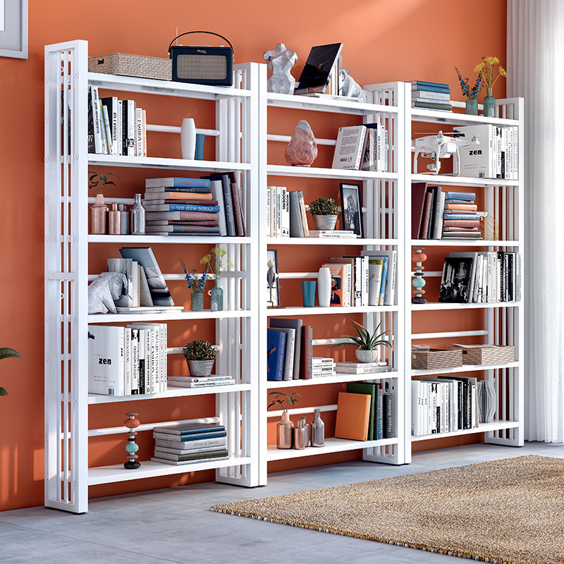 铁艺简易书架儿童书柜落地客厅置物架办公室家用简约收纳架绘本架,住宅家具,书架,淘宝优惠券,粉丝福利购,淘宝优惠卷