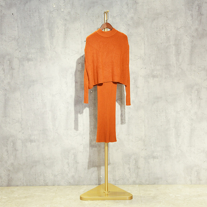 北欧铁艺服装架男女服装店展示架挂衣架子三角正挂落地式衣服货架