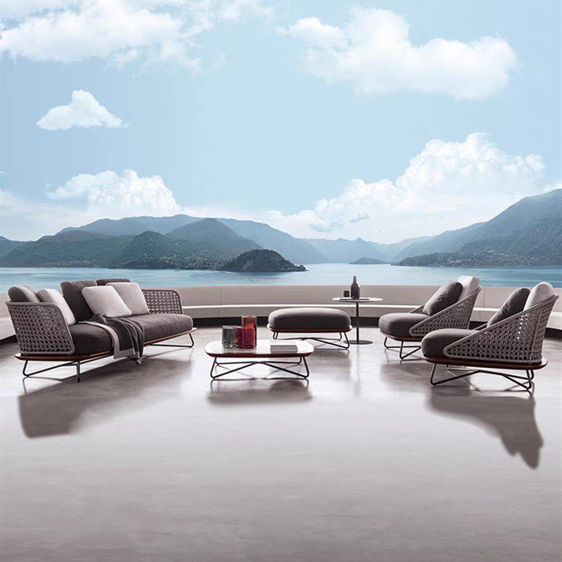 户外柚木休闲藤编室外沙发设计师别墅庭院花园露台防水沙发椅组合,住宅家具,户外沙发,淘宝优惠券,粉丝福利购,淘宝优惠卷