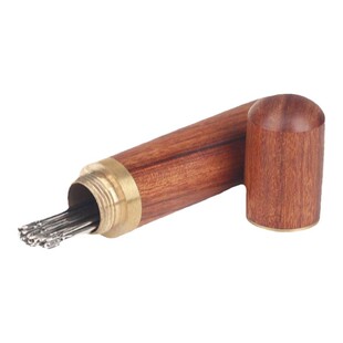 老人不用穿线的针免穿针免认盲人针家用缝衣针木筒手缝针理线盒套