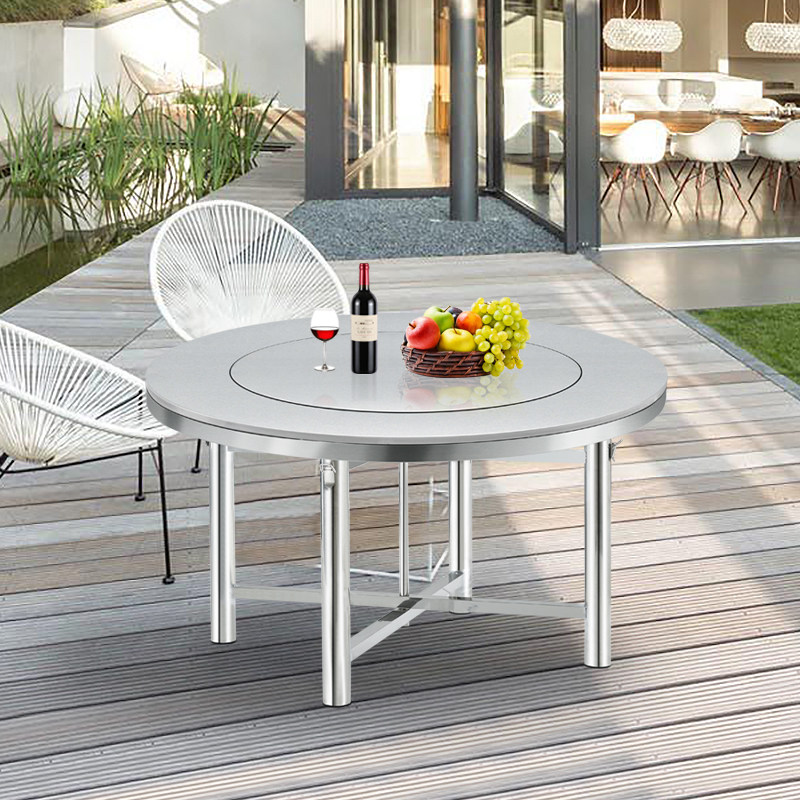 不锈钢餐台304内置转盘小户型拆装折叠大圆桌家用户外摆摊酒席,住宅家具,不锈钢/PVC餐桌,淘宝优惠券,粉丝福利购,淘宝优惠卷