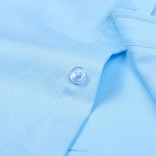HN薄荷蓝高棉质商务正装男士衬衫长袖湖蓝色水蓝色蓝绿色工装衬衣