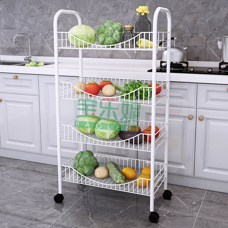 厨房蔬菜置物架落地多层小推车放水果菜篮子零食房间收纳筐储物架,厨房/烹饪用具,厨房置物架/置物柜/角架,淘宝优惠券,粉丝福利购,淘宝优惠卷