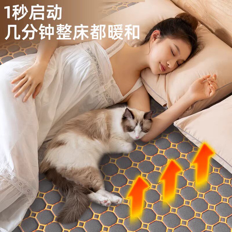 电热毯单人学生宿舍小尺寸小功率水循环加热双温双控2024新款