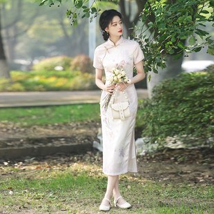 改良复古旗袍2024年夏季新款新中式日常可穿年轻款少女连衣裙优雅