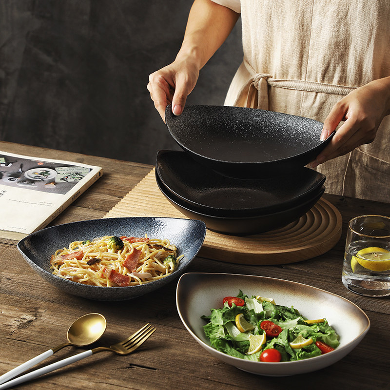 创意盘子陶瓷大容量特色菜盘凉菜碟农家乐饭店商用汤盘饭盘大盘子,餐饮具,盘,淘宝优惠券,粉丝福利购,淘宝优惠卷