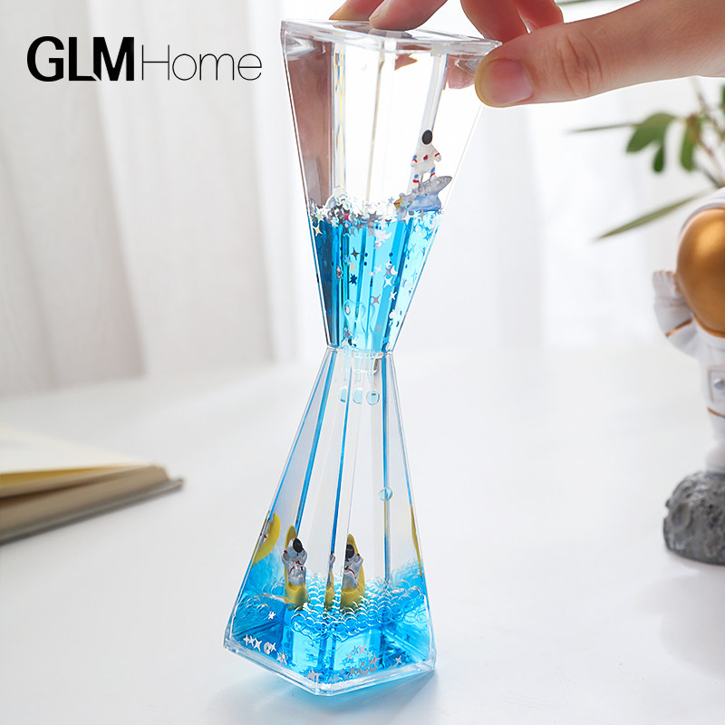 宇航员摆件油滴液体沙漏计时器创意太空人儿童流沙解压水装饰品,家居饰品,装饰摆件,淘宝优惠券,粉丝福利购,淘宝优惠卷