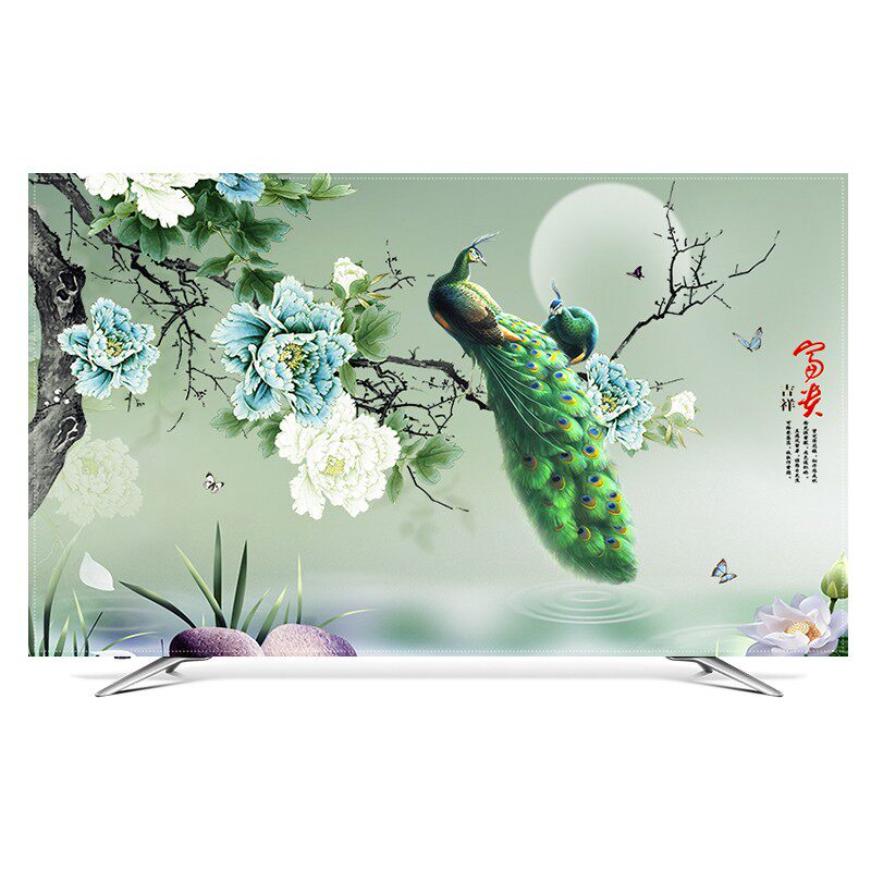 布艺电视机罩防尘罩挂式液晶55英寸50曲面盖巾65欧式电视机套壁挂