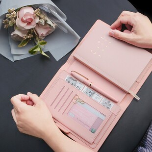 商务办公工作记事本会议记录本高端精美笔记本子定制可印logo刻字