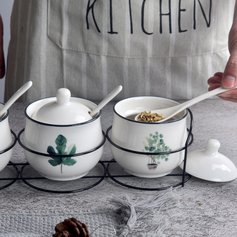 陶瓷调味罐厨房用品糖罐盐罐套装火锅店佐料瓶罐辣椒罐家用调料盒,厨房/烹饪用具,调味瓶罐/调料研磨器,淘宝优惠券,粉丝福利购,淘宝优惠卷