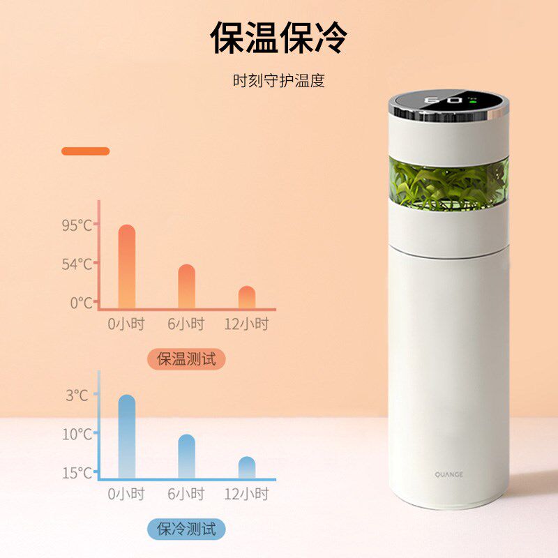 全格茶水分离保温杯316不锈钢冬季大容量男士泡茶高档便携水杯子