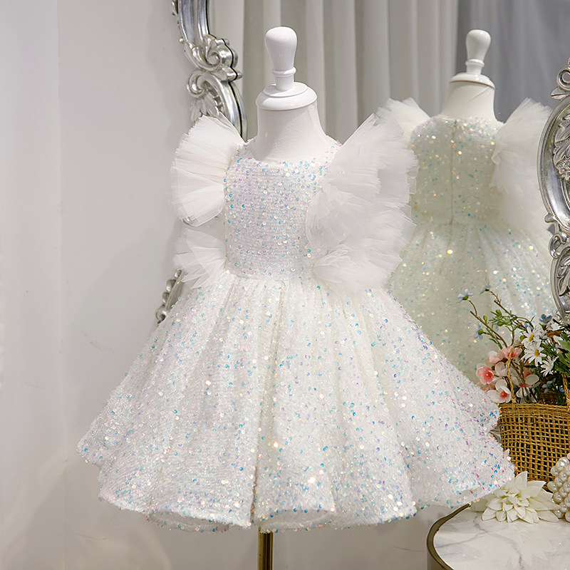 儿童礼服公主裙花童婚礼小女孩礼服钢琴演奏礼服女童生日蓬蓬裙