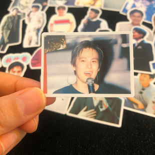 张信哲贴纸情歌王子防水复古照片diy贴画不干胶手账手机装饰素材