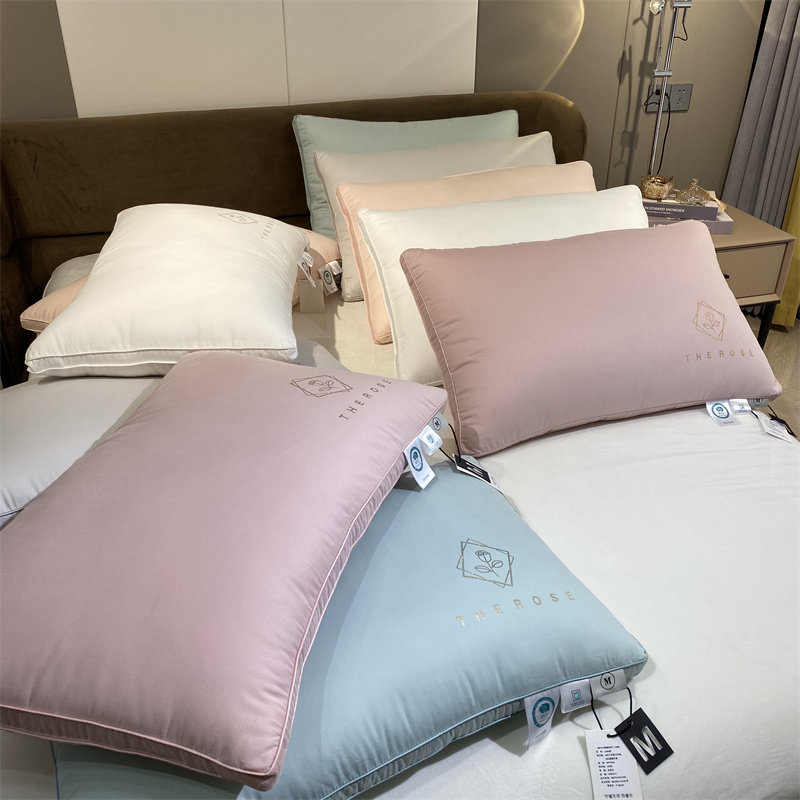 全棉外罩仿鹅绒丝填充舒适枕芯 单人48*74枕芯品质枕头中低可机洗,床上用品,枕头/枕芯,淘宝优惠券,粉丝福利购,淘宝优惠卷