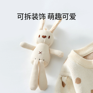 欧孕女童开襟衫针织毛衣婴幼儿外套衣服婴儿上衣外搭童装2023新款