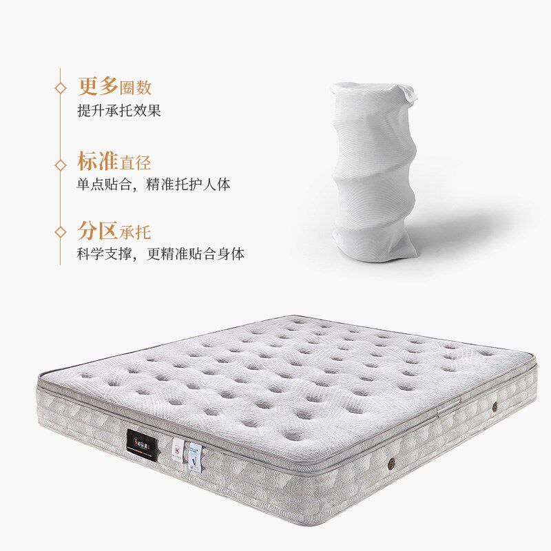 高端加厚席梦思独立袋装弹簧床垫15cm厚家用卧室软垫乳胶榻榻米薄