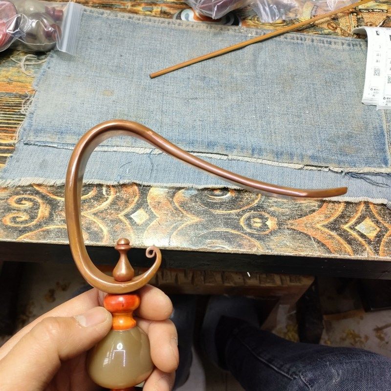 陈记手工紫铜钩 画眉笼钩 川派钩子 鹅蛋形 三匹笼川笼广笼能配