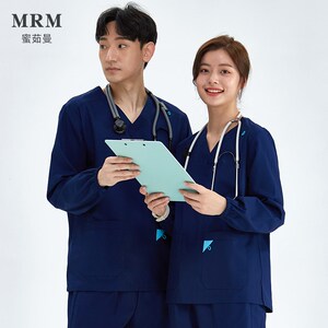 蜜茹曼洗手衣手术室刷手衣女长袖手术服医生工作服男秋冬季隔离衣