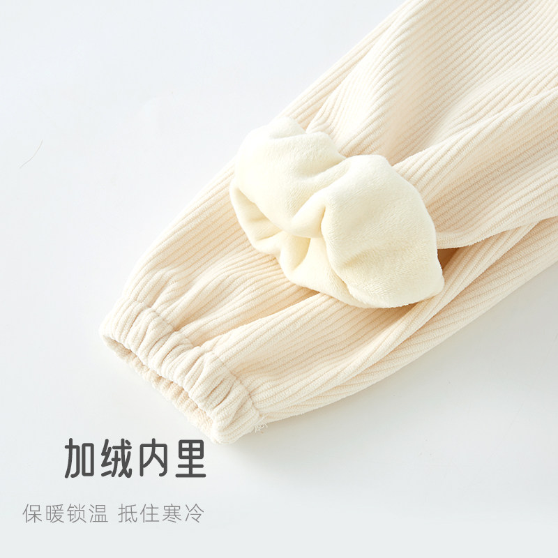女童加绒裤子春秋冬季2023儿童外穿一体绒宝宝洋气灯芯绒加厚裤子,童装/婴儿装/亲子装,裤子,淘宝优惠券,粉丝福利购,淘宝优惠卷