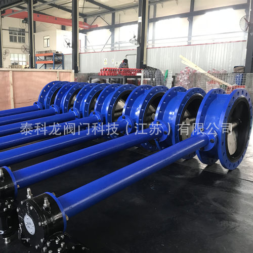 加长杆电动气动阀杆加长对夹法兰软密封四氟PEFE三元乙丙EPDM蝶阀