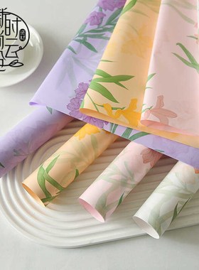 520花束包装纸桃花开鲜花花束包花纸手工花艺花店礼品包装材料