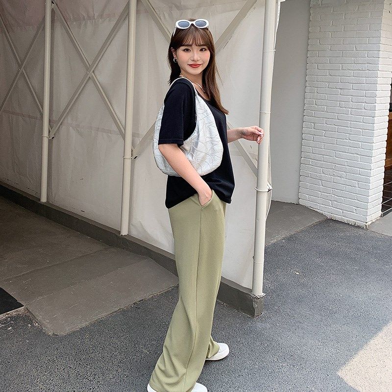 胖mm欧美风裤子大码胖女孩宽松直筒高腰显瘦2024新款女装夏季长裤,女装/女士精品,大码裤装,淘宝优惠券,粉丝福利购,淘宝优惠卷