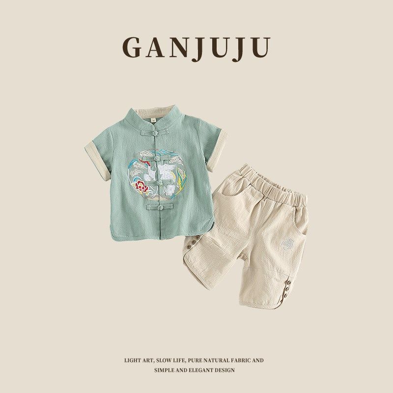 儿童汉服男童夏季套装中国风古装男宝宝一周岁宴礼服夏装抓周唐装,童装/婴儿装/亲子装,汉服,淘宝优惠券,粉丝福利购,淘宝优惠卷