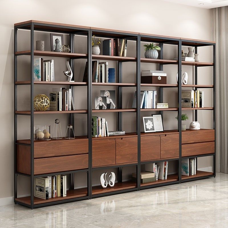 北欧书架书柜客厅落地简易多层铁艺挂墙收纳架实木置物架靠墙家用,住宅家具,书架,淘宝优惠券,粉丝福利购,淘宝优惠卷