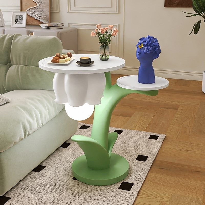 花朵落地摆件客厅大型电视柜沙发旁边几奶油风装饰品乔迁新居礼品