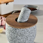 冲辣椒 石头椿蒜臼子手动研磨器兑臼 雷钵商用花岗岩捣蒜罐老式