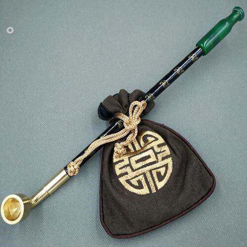 老式烟斗传统烟袋锅旱烟袋手工旱烟杆黄铜烟锅子玛瑙烟嘴小巧