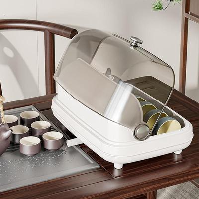 茶杯茶具收纳盒子桌面方形透明整理柜餐桌厨房橱柜杯子收纳置物架