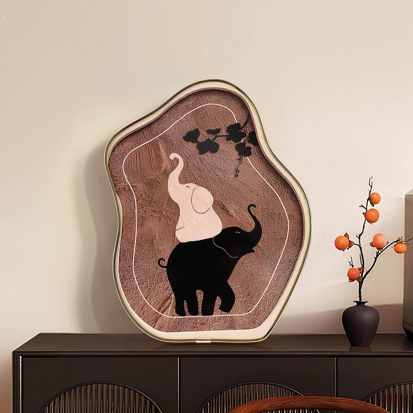 中古风电视柜卓面摆件创意装饰画法式客厅卧室挂画复古玄关柜摆画