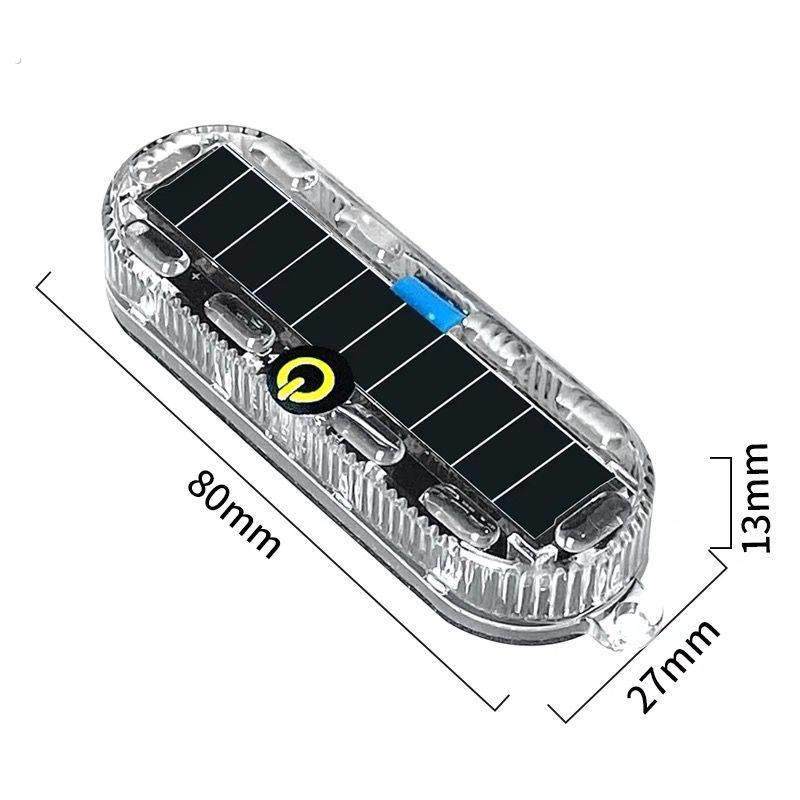 汽车摩托车电车警示灯彩色爆闪灯led装饰灯免接线太阳能防追尾灯