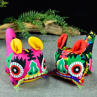 纯手工布老虎摆件民间特色工艺传统布老虎中国风礼品小老虎挂件