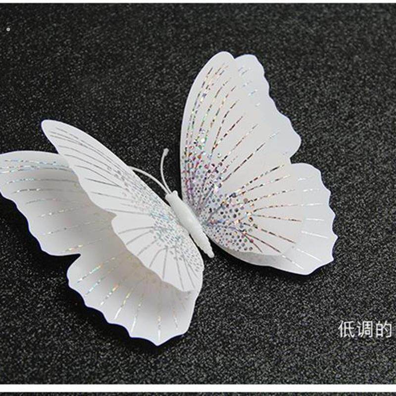 流光溢彩彩色蝴蝶贴立体仿真墙面装饰客厅卧室自粘墙贴防水创意