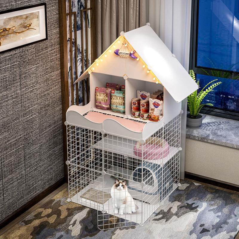 猫房子别墅多层多功能栅栏铁笼子宠物小中型狗猫咪兔子小猪围栏