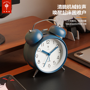 北极星儿童闹钟学生专用起牀神器夜光复古静音强力叫醒卧室牀头锺