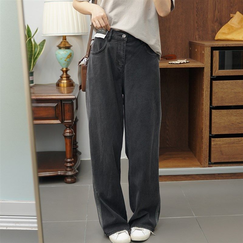 120-200斤高腰阔腿裤 胖mm显瘦宽松裤子大码女装牛仔休闲拖地女裤,女装/女士精品,大码裤装,淘宝优惠券,粉丝福利购,淘宝优惠卷