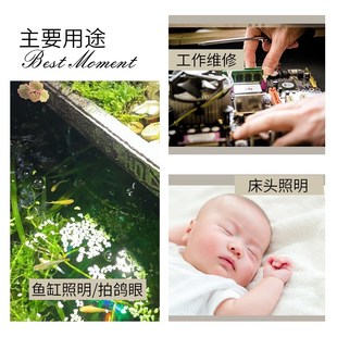 夹子式超亮工作维修灯可弯曲软管夹子灯220加长灯管LED夜读小台灯