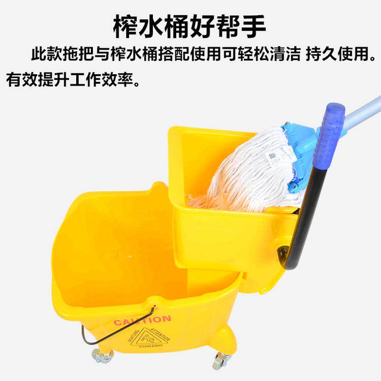 白云水挤压车拖把桶商用家用轻型清洁车单桶拖把双桶手压水挤压机