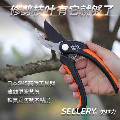 史拉力园艺剪 修剪果树园林绿化家用花园锋利耐用园艺剪刀