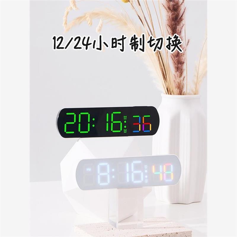 简约电子钟时分秒创意多功能LED闹钟温度跳秒显示正倒计时床头钟