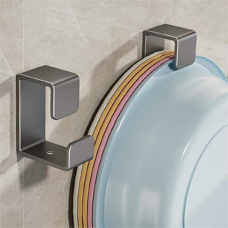 不锈钢脸盆挂钩免打孔卫生间盆子收纳架洗澡浴盆浴室厕所挂盆神器,家庭/个人清洁工具,脸盆架,淘宝优惠券,粉丝福利购,淘宝优惠卷