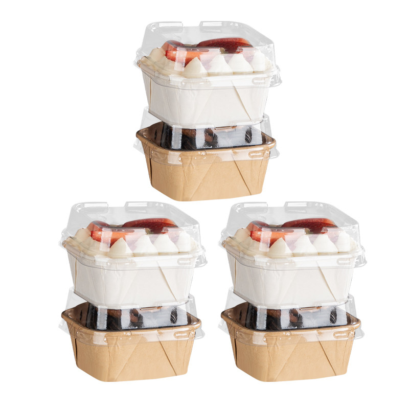 方形纸杯蛋糕模具一次性带盖子烘焙纸托面包托纸包装盒杯子烤箱耐,厨房/烹饪用具,烘焙用纸,淘宝优惠券,粉丝福利购,淘宝优惠卷