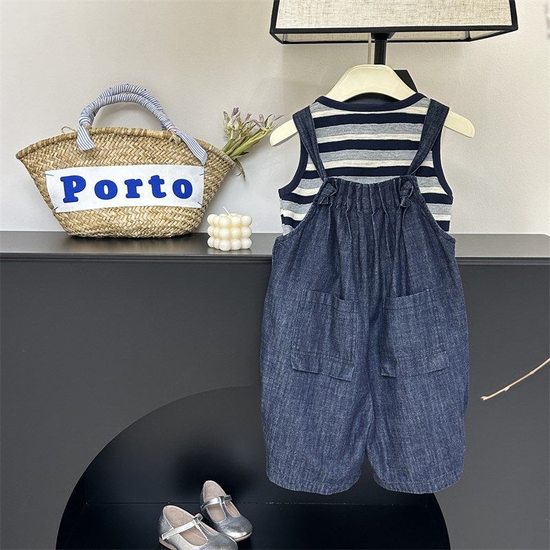 童装女童背带裤短裤24夏装新款儿童牛仔裤洋气中大童宽松休闲裤子,童装/婴儿装/亲子装,儿童牛仔裤,淘宝优惠券,粉丝福利购,淘宝优惠卷