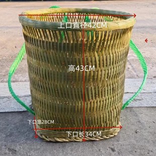 竹编背篓纯手工青竹条编织农用背篼成人竹制品农家背篓舞蹈道具