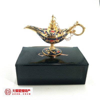 敦煌阿拉丁神灯壶摆件金属家居装饰许愿灯乔迁礼物2020玩具紫色