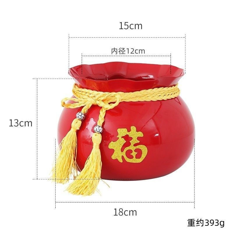 春节元宵喜庆福字福桶抱抱桶发财果红果插花桶摆件客厅麦穗干花桶,家居饰品,福桶,淘宝优惠券,粉丝福利购,淘宝优惠卷